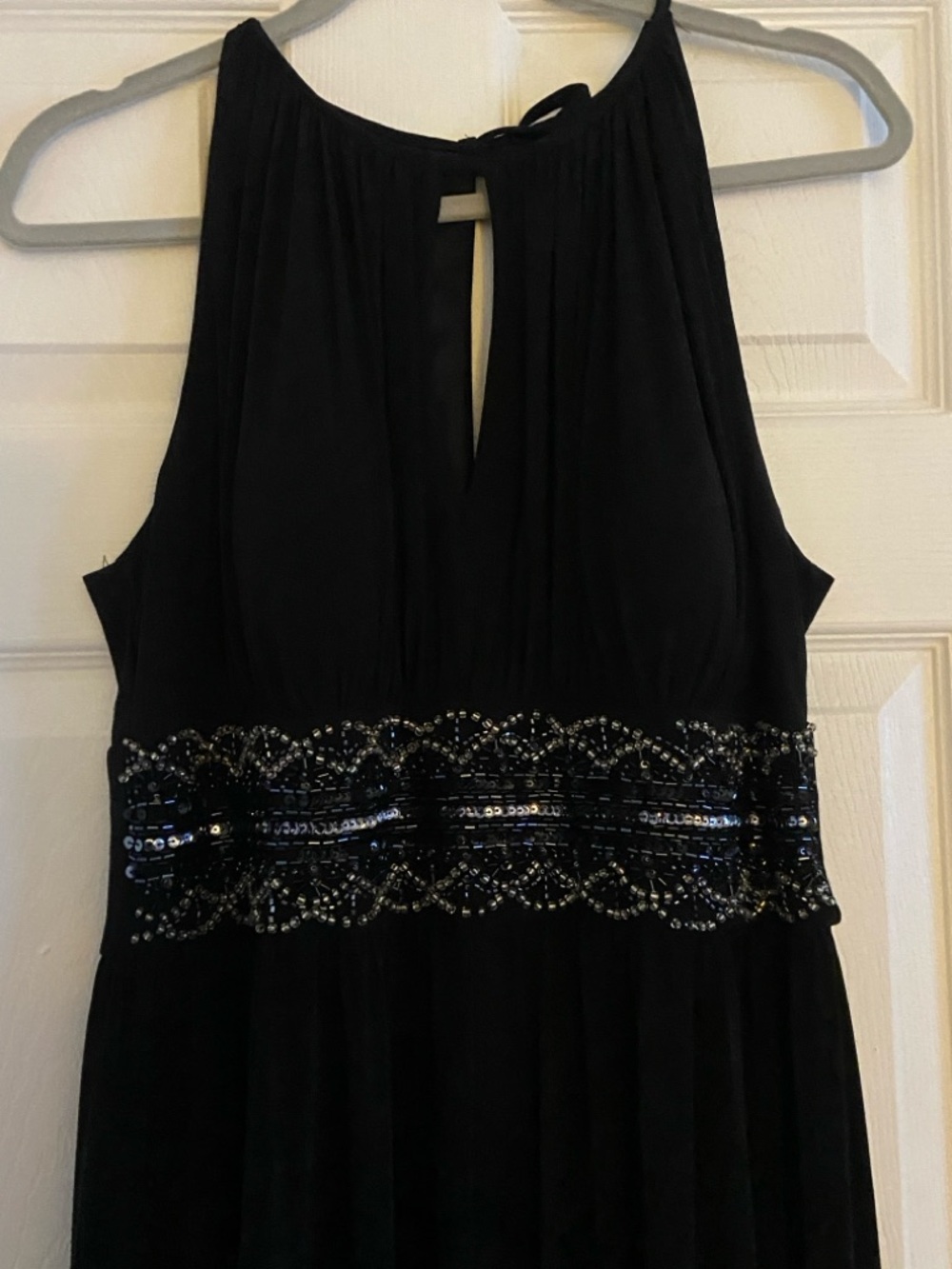 R&M Richards Black Pleated Dress Top